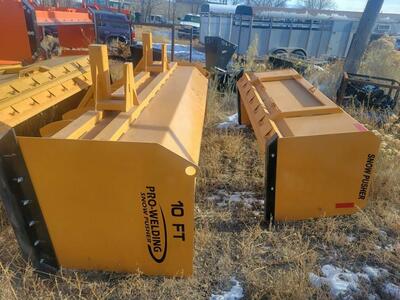 NEW 6'8'10'12' skid steer snow pusher plow blade