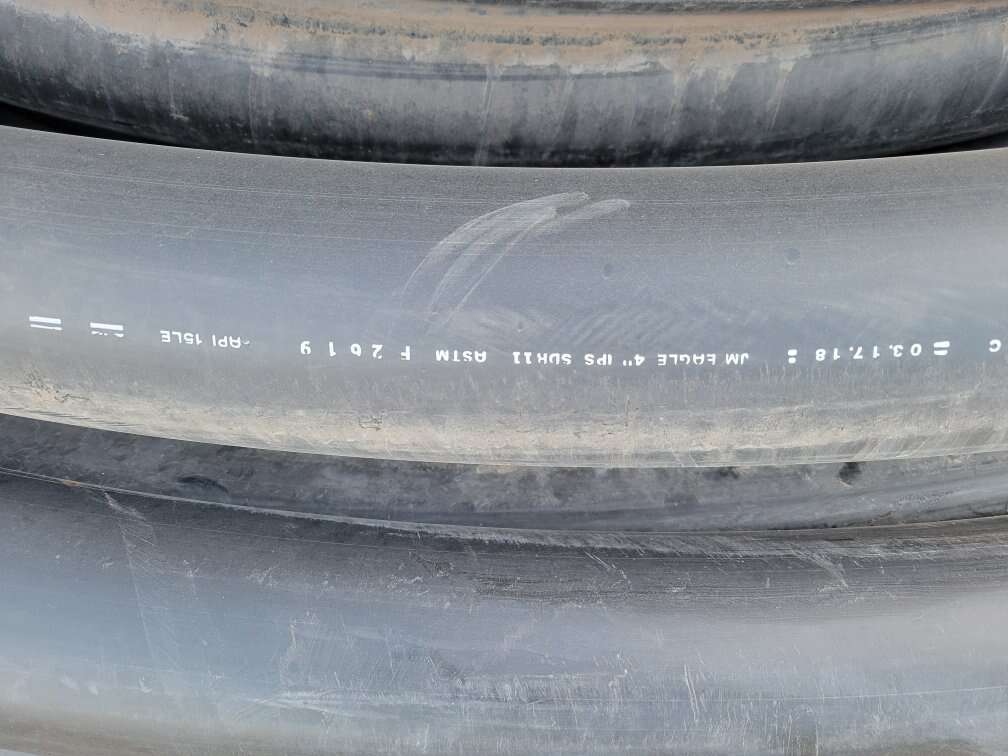 1.25", 3" & 4" HDPE polly pipe and conduit.