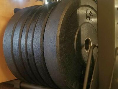 340# Premium Black Crumb Bumper Plate Set *NEW*