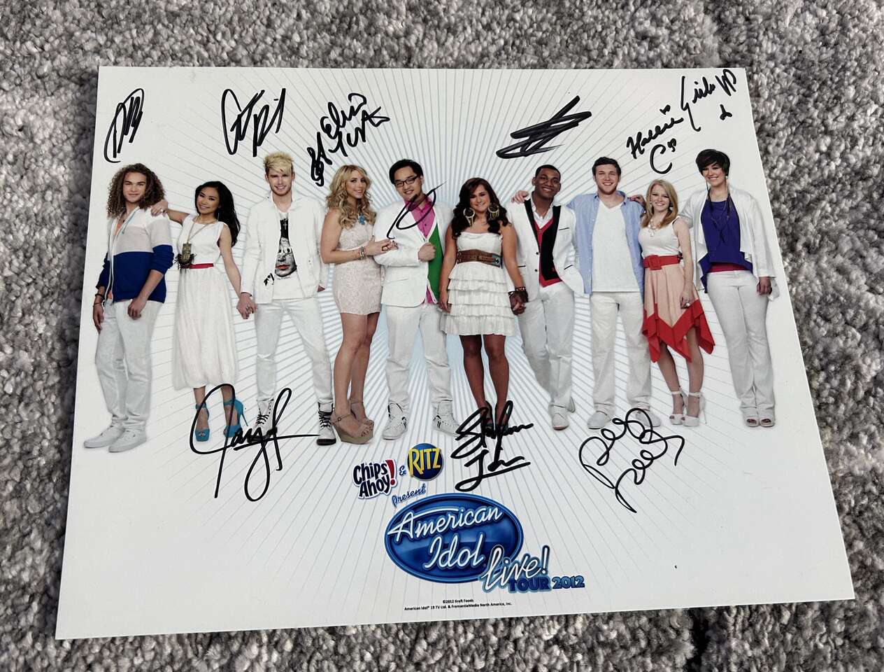 Signed AMERICAN IDOL live! Tour 2012 Photo $10 cash/venmo in Draper