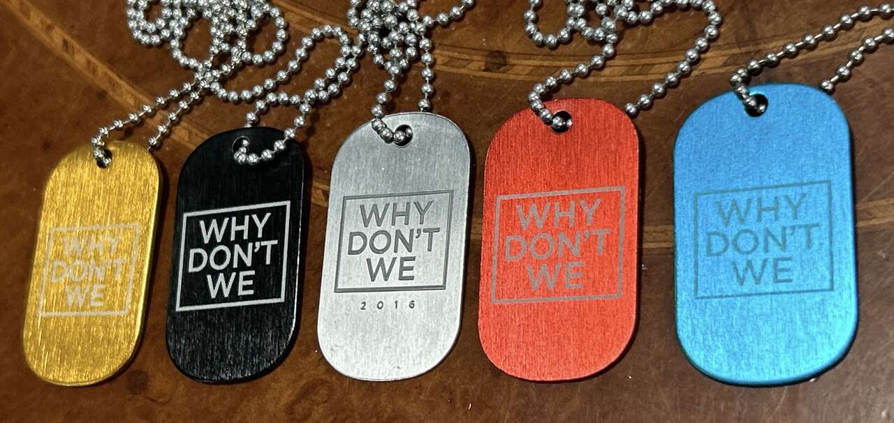 Autographed Dog Tag Necklace by Zach Herron from WDW boy band plus 4 other WDW necklaces $150 cash/venmo in Draper