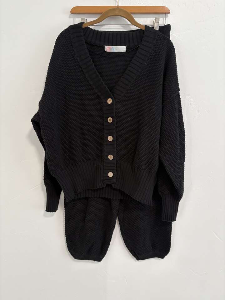 Free People Hailee Cardi Black Set women's size Small $75 cash/venmo in Draper