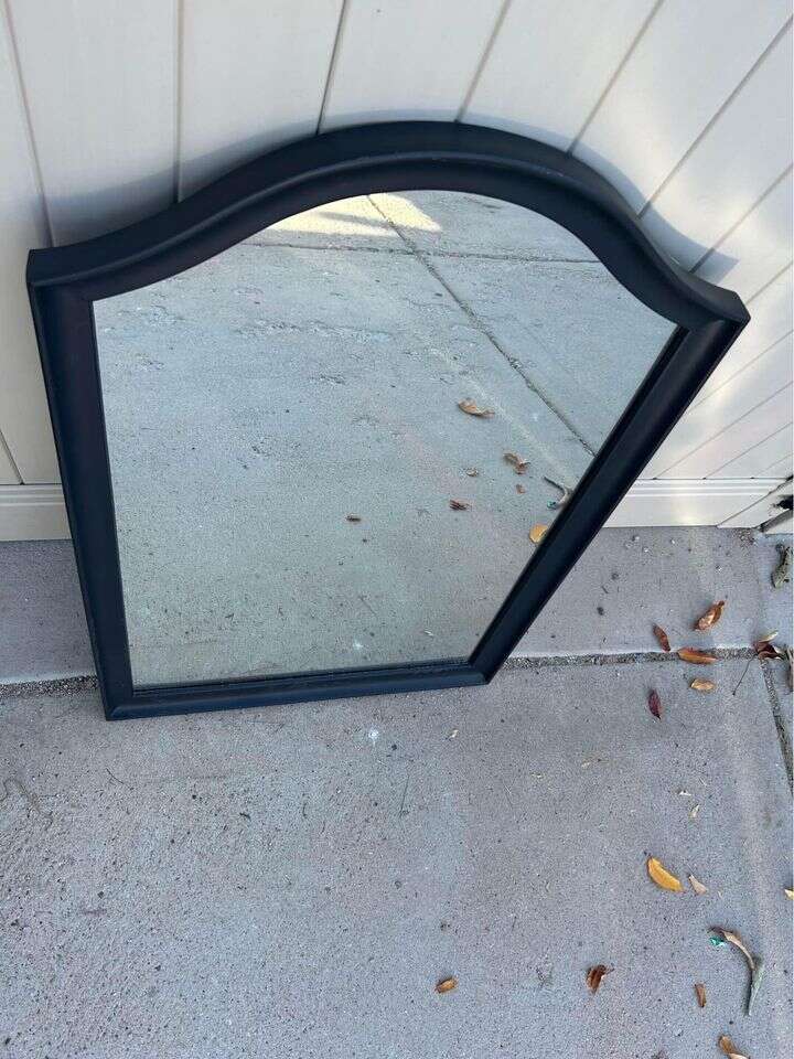 Rejuvenation Black framed mirror measures 36” tall x 14” wide. In Draper $20 cash/venmo
