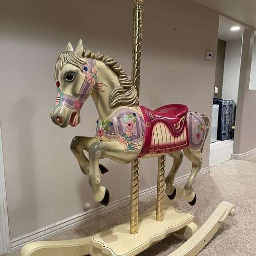 S&S Woodcarvers Antique full size carousel rocking horse Diana Ross edition $1200 Cash/venmo