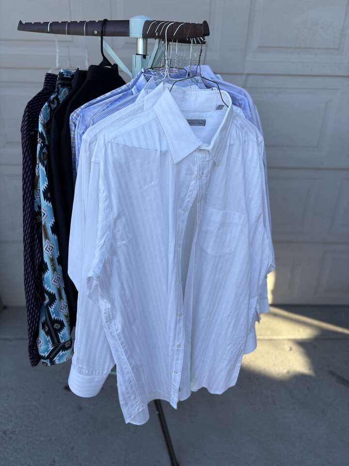Men's Dress Shirts size XXL and size 19 tall 36/37 each shirt is $10 each in Draper