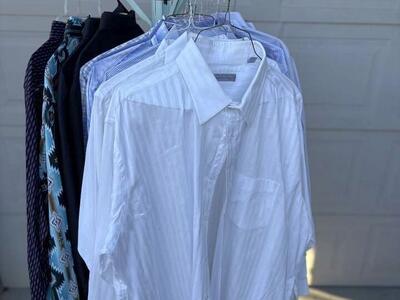 Men's Dress Shirts size XXL and size 19 tall 36/37 each shirt is $10 each in Draper