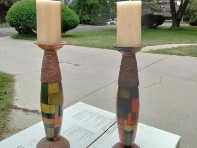 Decorative candles and holders