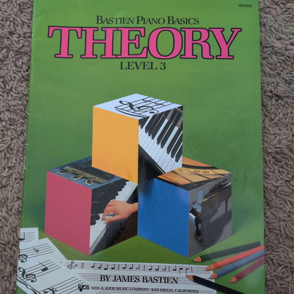 Bastien piano theory book -- first 4 pgs used