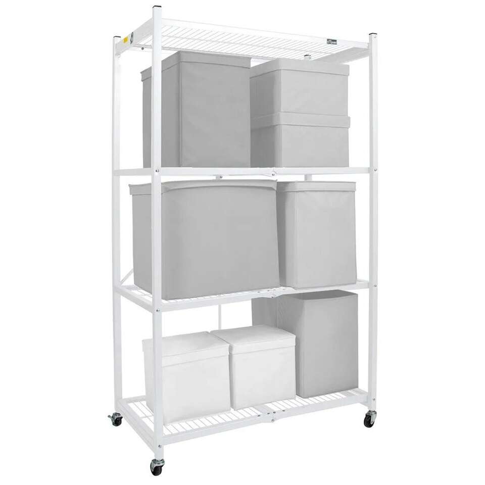 Origami foldable 4 tier shelving