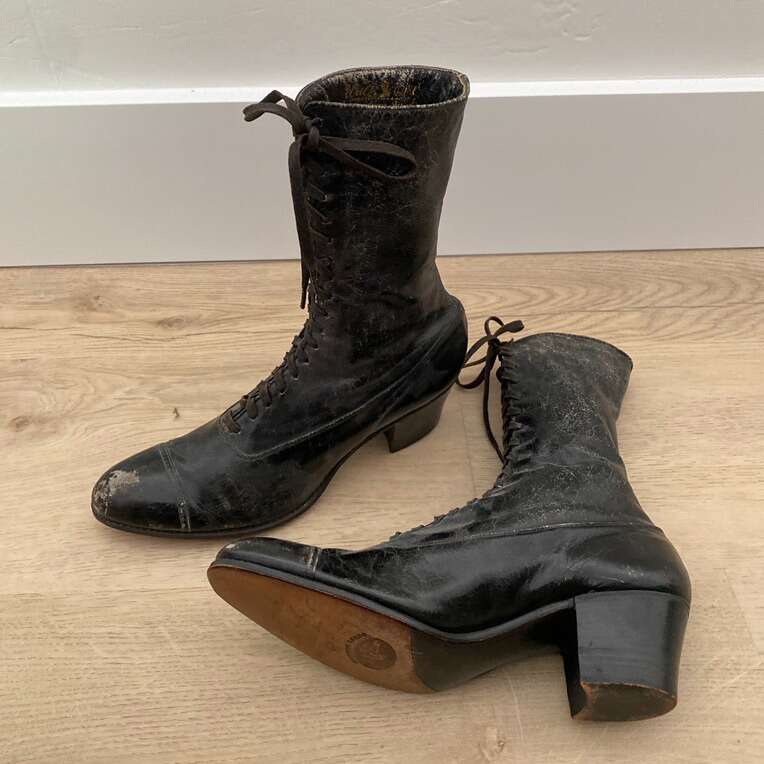 Antique Vintage Leather Boots