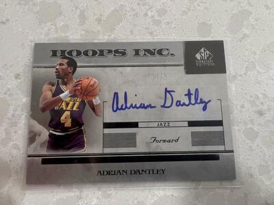 Adrian Dantley Autographed Card #d 04/50 Jersey #!