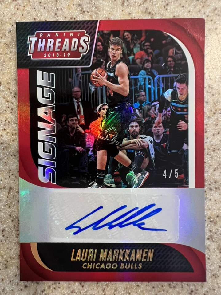 Lauri Markkanen 2018-19 Threads Auto #d 4/5