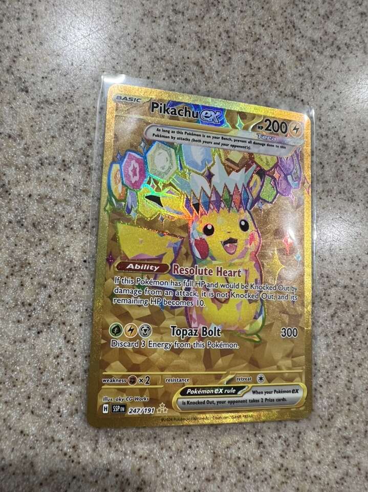 Pikachu Gold Secret Rare Pokemon Surging Sparks