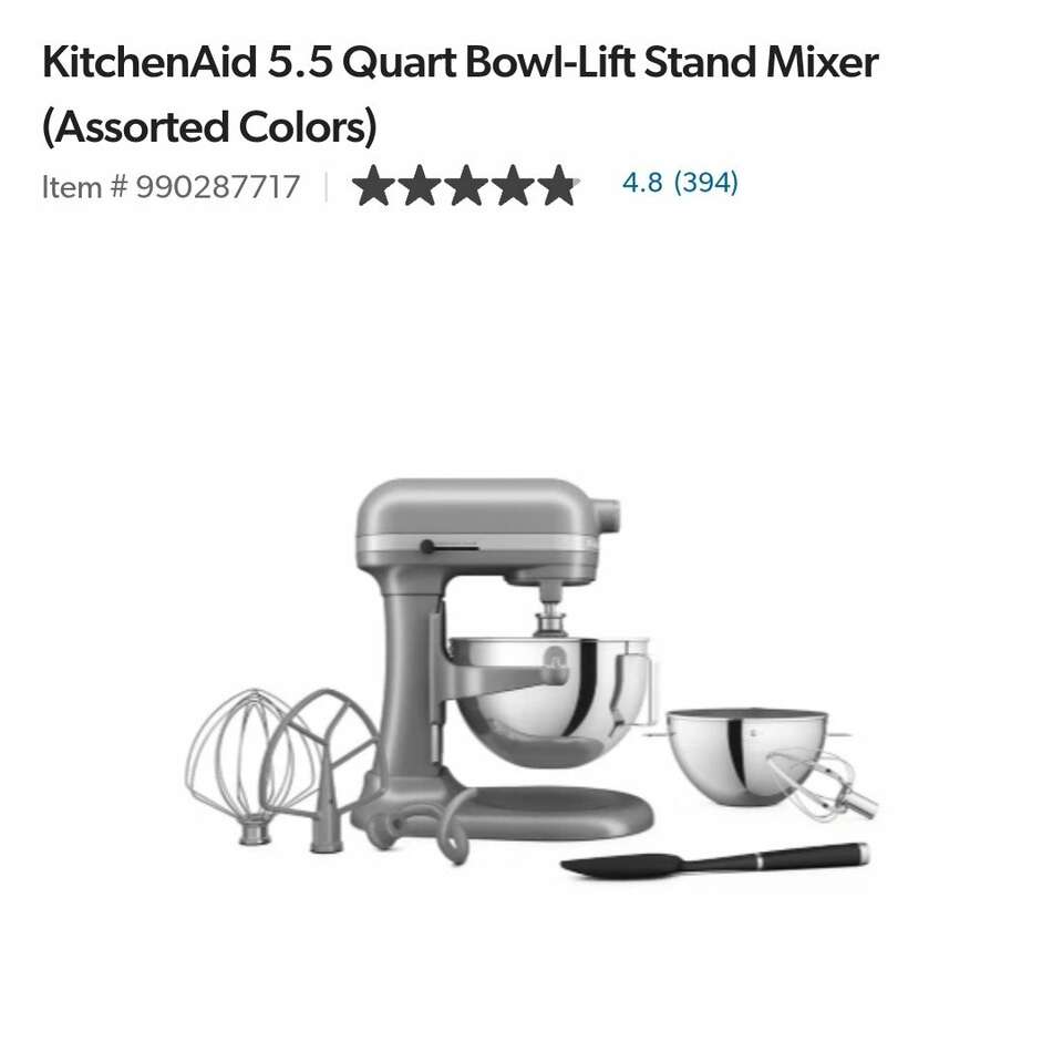 KitchenAid 5.5 Quart BowlLift Stand… Appliances