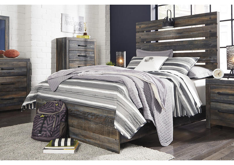 Drystan Full Panel Bed - Single Item - Bedroom Furniture - Action Home Furniture