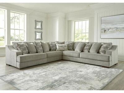 LAST ONE! Bayless 3pc Sectional Sofa w/ Ottoman - Living Room Furniture - Action Home Furniture