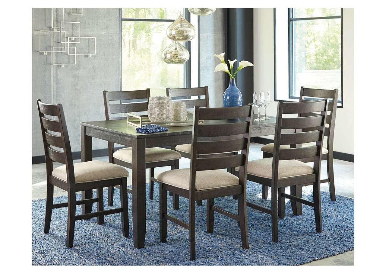 Rokane 7pc. Dining Set - Kitchen Table & Chairs - Action Home Furniture
