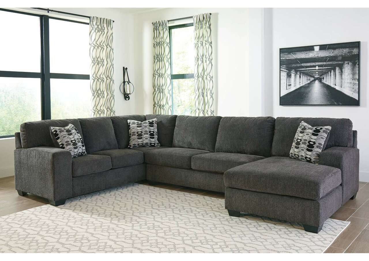 Last One! Ballinasloe 3-Piece Sectional w/ Ottoman - Living Room Furniture - Action Home Furniture