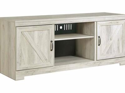 Bellaby 63" White TV Stand - Living Room Furniture - Action Home Furniture