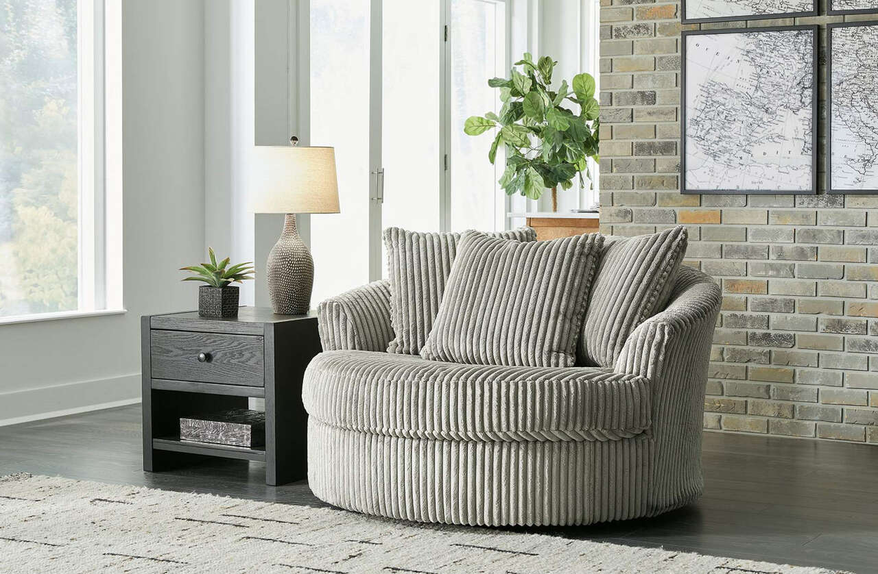 Lindyn Oversized Swivel Accent Chair, Chair, Cord, Sofa, Living Room, Couch, Loveseat, Sectional