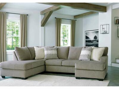 Creswell 2-Piece RAF Sectional Couch w/ Two Chaises - Living Room Furniture - Action Home Furniture