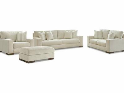 Maggie Full Sofa, Loveseat, Chair, and Ottoman Set - Living Room Furniture - Action Home Furniture