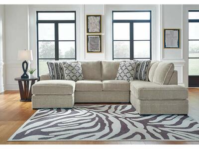 Calnita 2-Piece Sectional Couch with Chaise - Living Room Furniture - Action Home Furniture