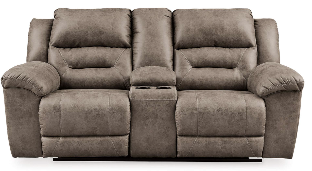 Stoneland Power Reclining Loveseat with Console - Living Room Furniture - Action Home Furniture