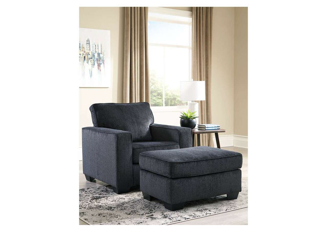 Altari Chair w/ Ottoman - Living Room Furniture Accent Piece - Action Home Furniture