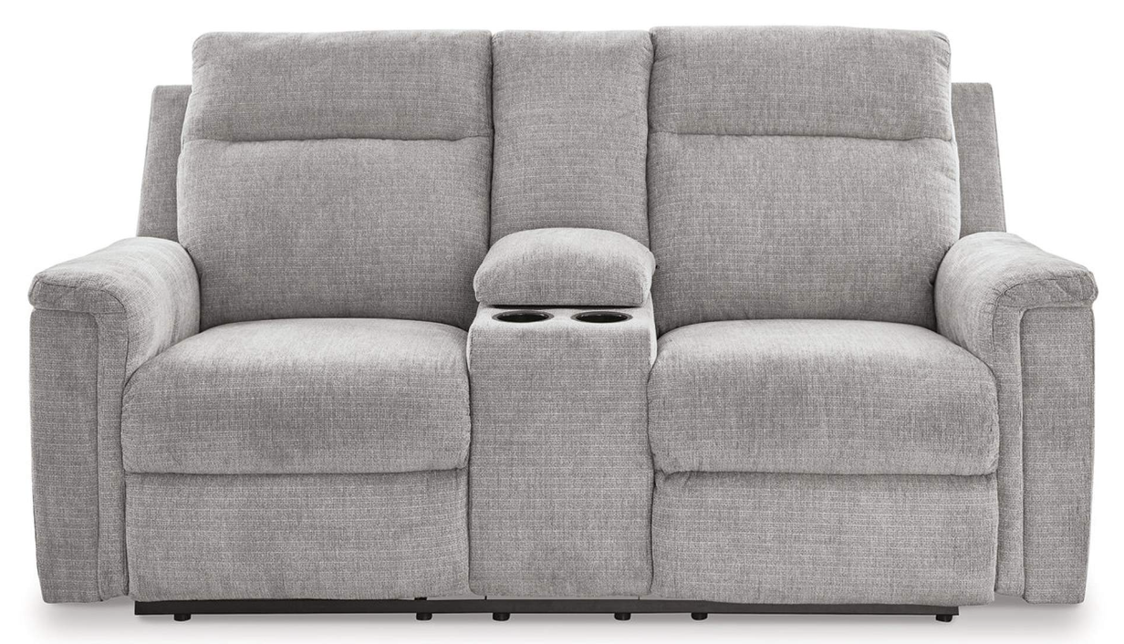 Barnsana Power Reclining Loveseat with Console - Living Room Furniture - Action Home Furniture