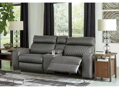Samperstone 3pc Leather Power Reclining Sectional Sofa- Living Room Furniture - Action Home Furniture