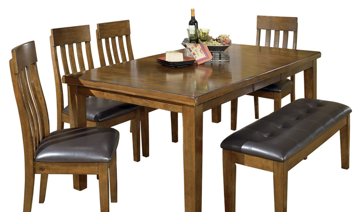Ralene 6pc. Dining Set w/ 4 Chairs and Bench - Kitchen Table & Chairs - Action Home Furniture