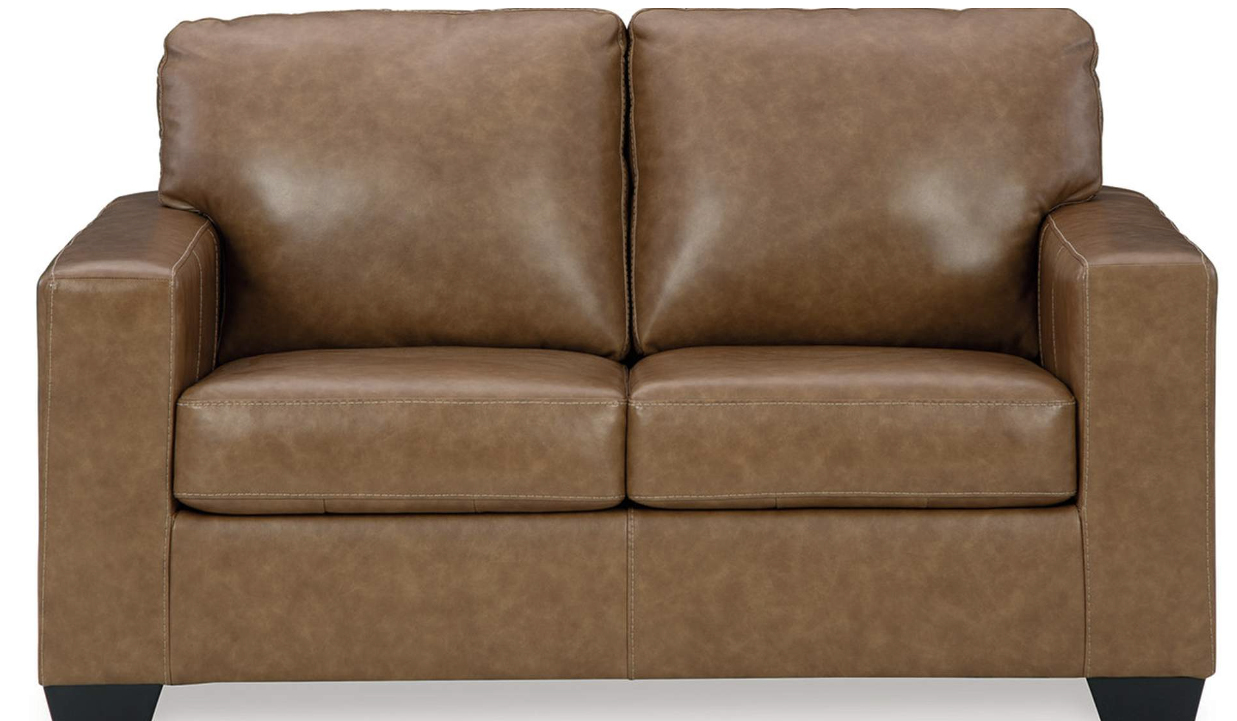 Bolsena Leather Loveseat - Living Room Furniture - Action Home Furniture