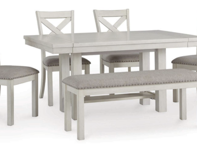 Robbinsdale Dining Set w/ 4 Chairs and Bench - Kitchen Table & Chairs - Action Home Furniture