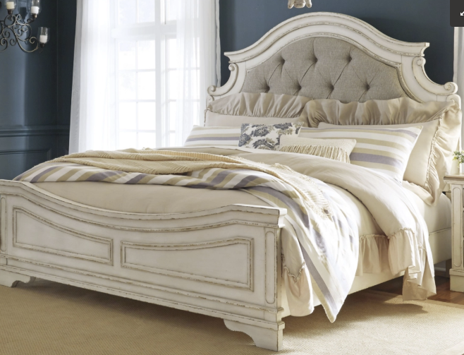 New Realyn King Upholstered Panel Bed - Single Item - Bedroom Furniture - Action Home Furniture