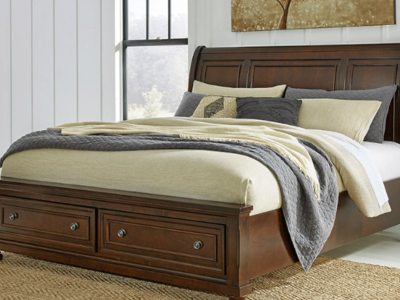 New Porter King Sleigh Storage Bed - Single Item - Bedroom Furniture - Action Home Furniture