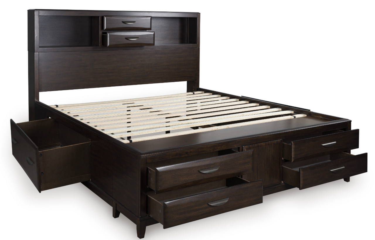 New Vanmore King Storage Bed Frame - Single Item - Bedroom Furniture - Action Home Furniture