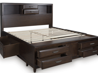 New Vanmore King Storage Bed Frame - Single Item - Bedroom Furniture - Action Home Furniture