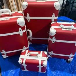 DARLING 4 SET HANDMADE LUGGAGE SET RED