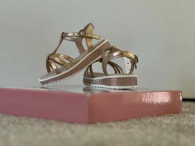 Sz 4 Toddler Rose Gold Gladiators