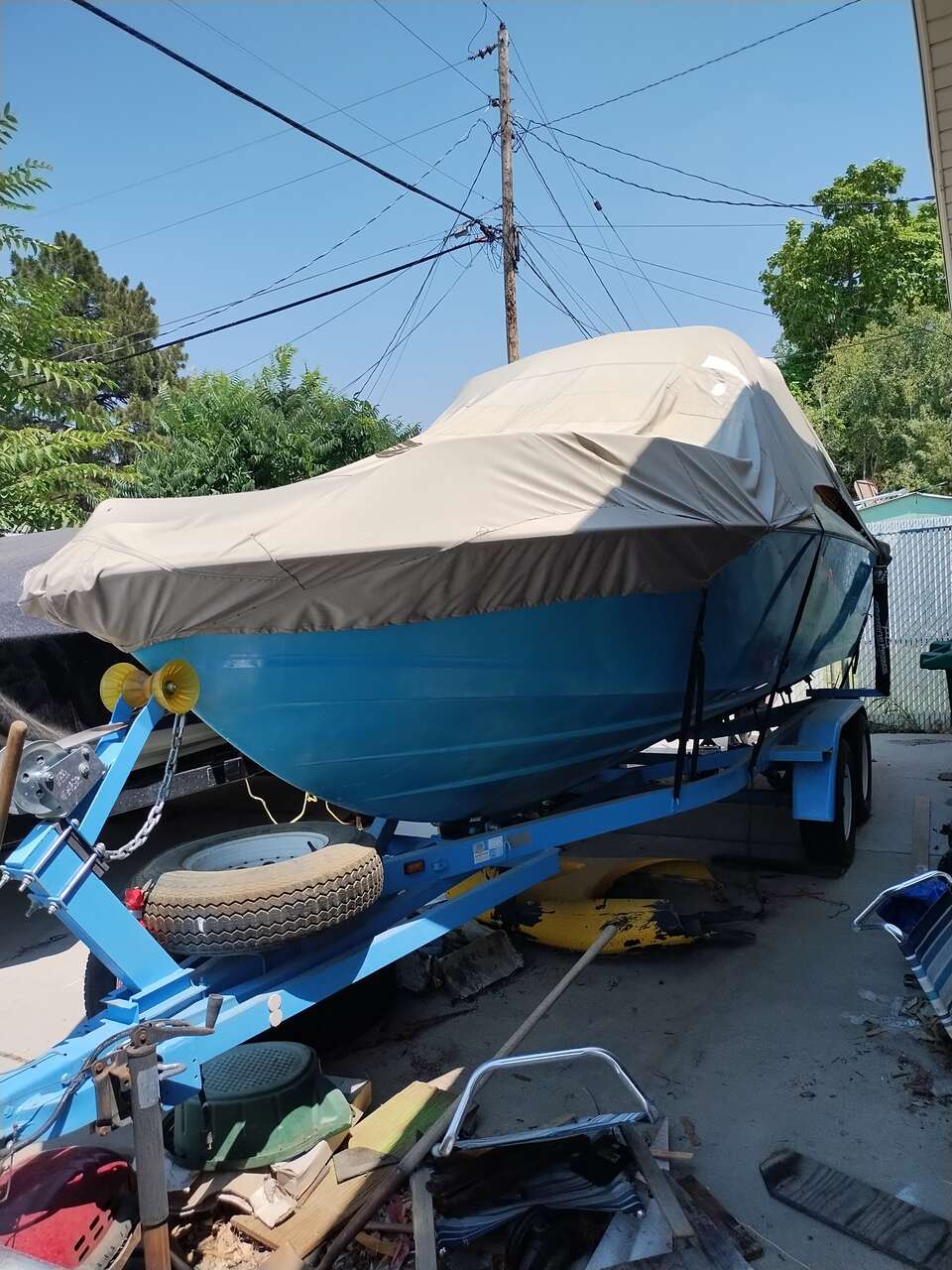 1978 20' PARTING OUT Fibercell boat newer rebuilt engine, MAKE OFFER