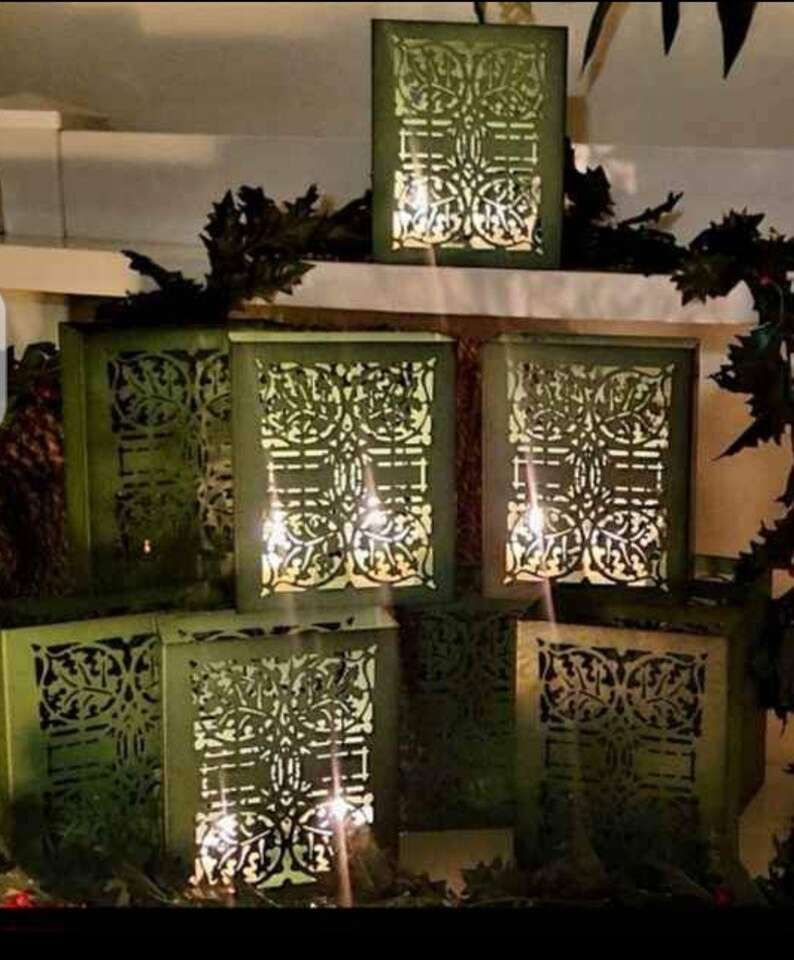 CHARMING, VINTAGE, METAL LUMINARIAS...