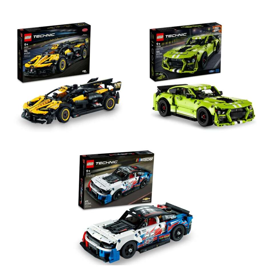New Lego Technic Camaro Mustang Bugatti