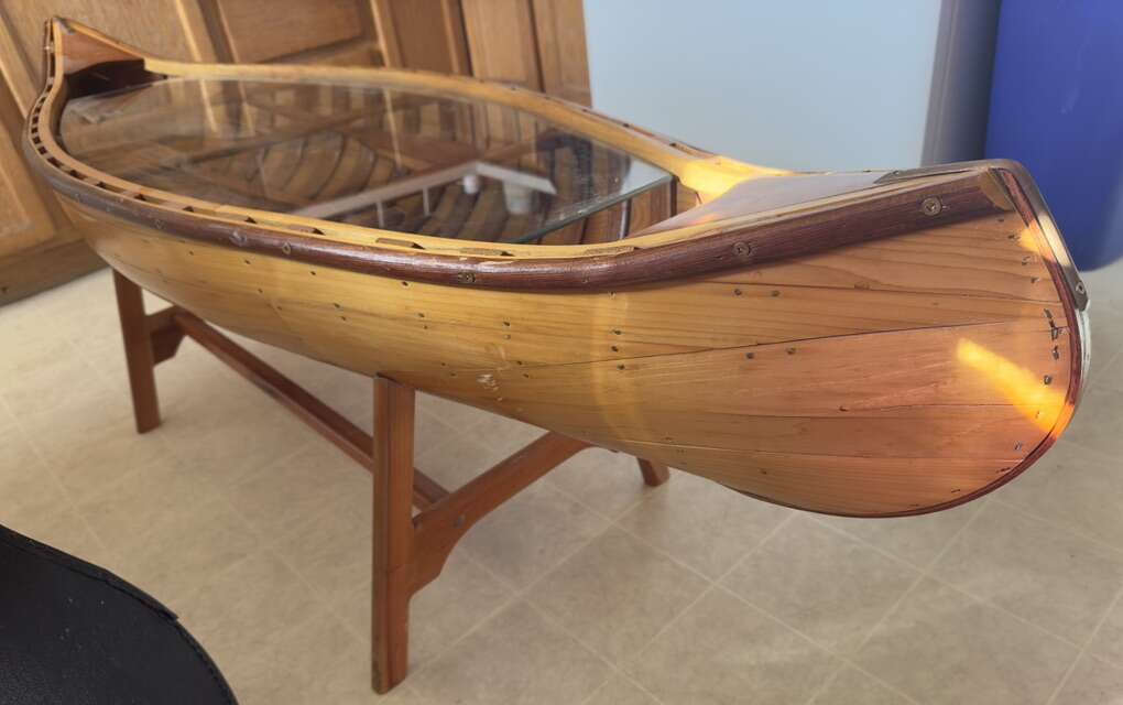 5' Natural Wood Canoe Coffee Table