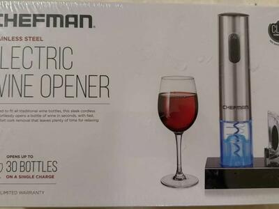 Brand New Chefman Electric Wine Bottle Opener