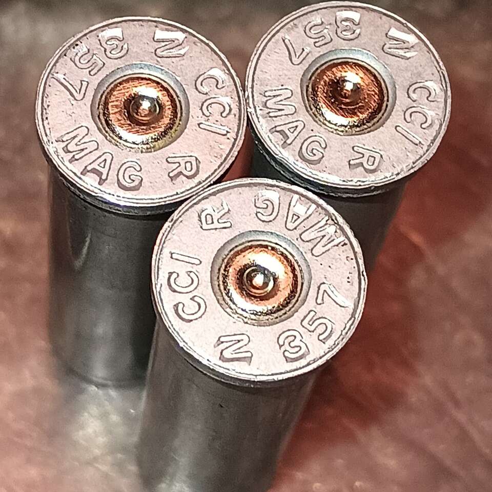 (36) 357mag spent cartridge aluminum
