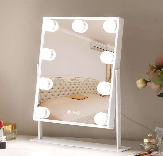 Vanity Mirror with Hollywood Lighted makeup Mirror, 9 dimmable bulbs ... *New in Box*