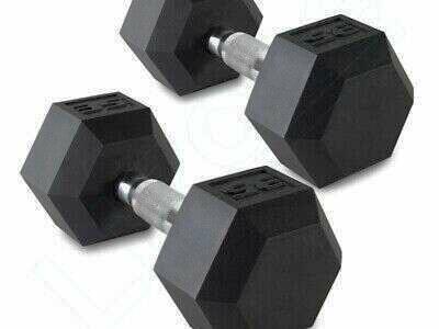 NEW W/ TAGS Double (2x) 10-LBS Dumbbells! Hexagon