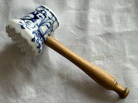 Antique Blue Delft Meat Tenderizer
