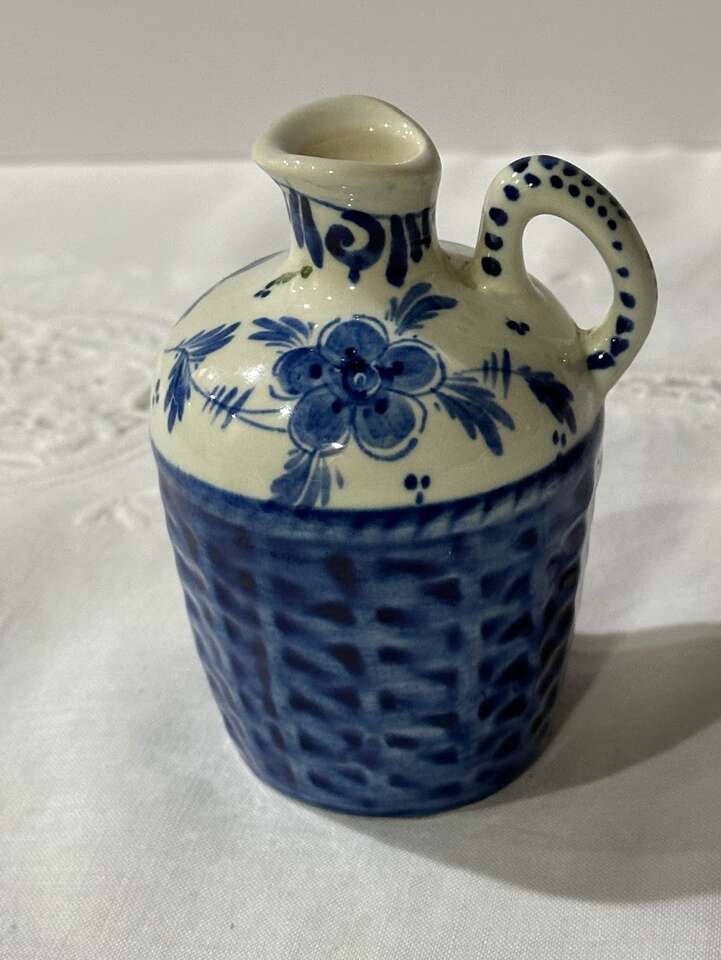 Blue Delft Jug Collectible ~ Hand Painted From Amsterdam, Holland